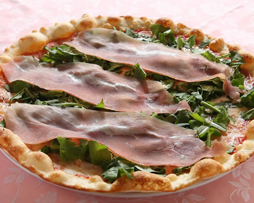 Pizza rucola e speck